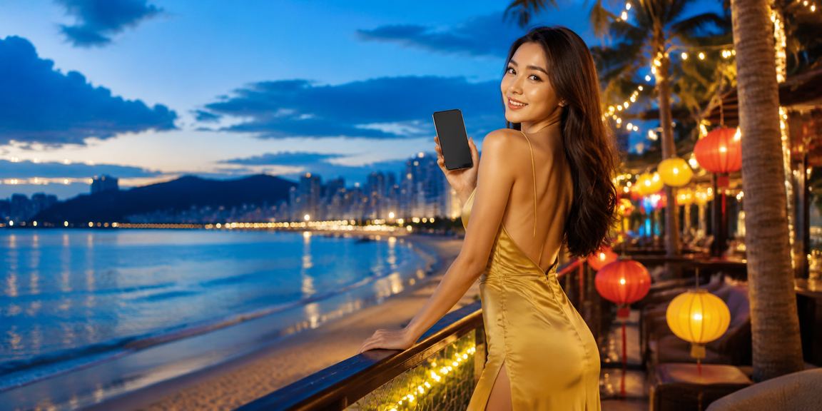 Người dùng Đà Nẵng truy cập casino trên điện thoại di động tại bãi biển