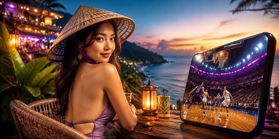 Phụ nữ đội nón lá tại Sapa xem thông tin cá cược bóng rổ trên điện thoại giữa thiên nhiên núi rừng